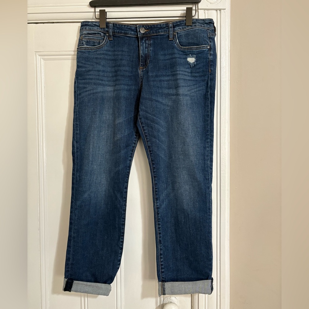 NWOT Kut from‎ the Kloth Women’s Catherine Mid Rise Boyfriend Jeans Distressed